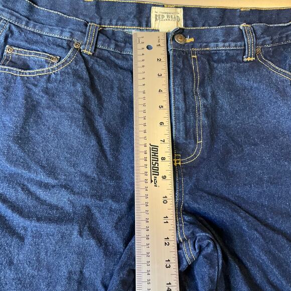 Red Head Men Jeans size 40 x 34 Blue Straight Leg Mid Rise Weatherproof w Liner - Picture 4 of 9